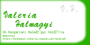 valeria halmagyi business card